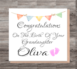 New Grandchild Card, Card for New Baby, Greetings Card